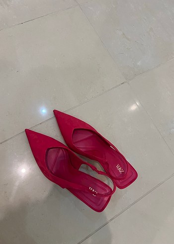 Zara Pembe Stiletto Topuklu Kadın Ayakkabı - Görsel 4