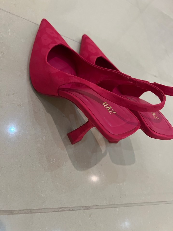 Zara Pembe Stiletto Topuklu Kadın Ayakkabı - Görsel 5