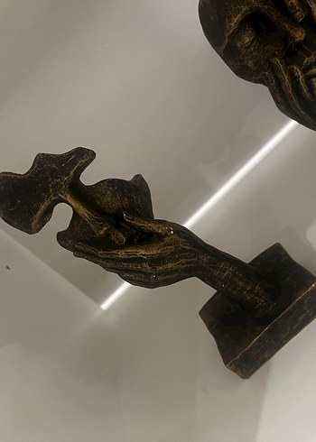 Kahverengi 3 lü Soyut Yüz Heykeli Biblo - Görsel 6