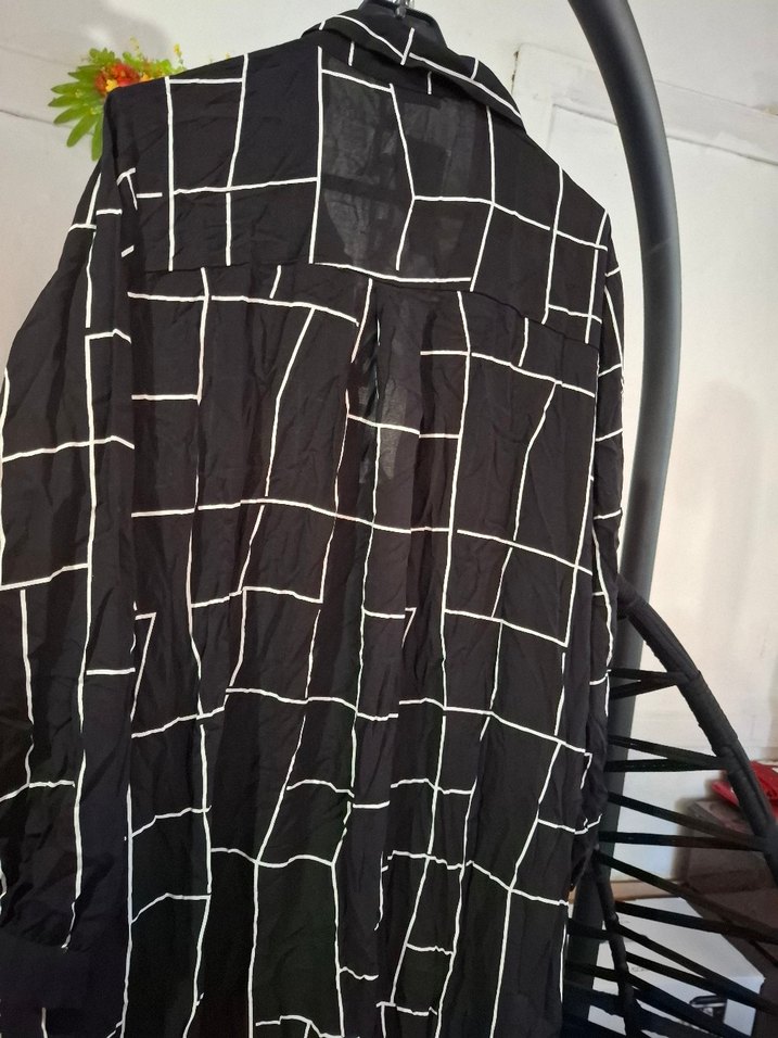 Uzun Kollu Siyah Salaş Uzun Elbise - Görsel 5