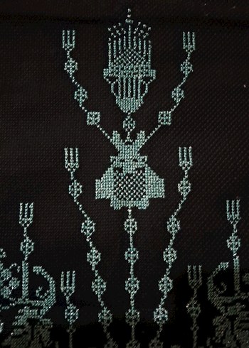 Bohem İşlemeli Siyah etamin - Görsel 6