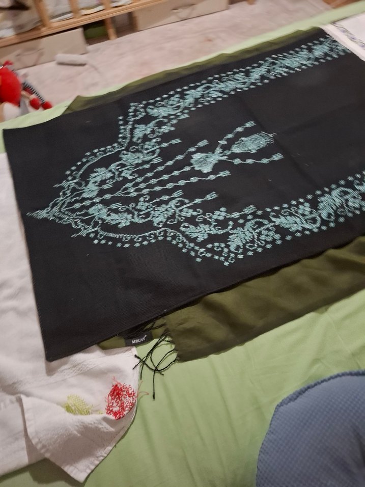 Bohem İşlemeli Siyah etamin - Görsel 3