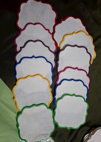 Renkli Nakışlı kahve sunum - Görsel 2