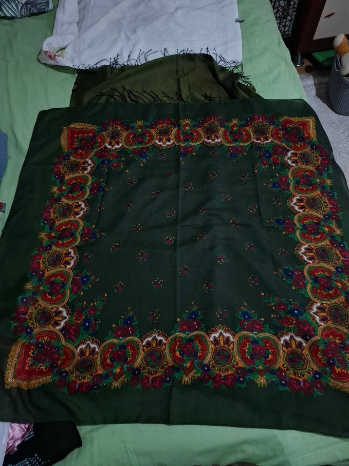 Bohem Çok Renkli Kadın Şal - Görsel 4