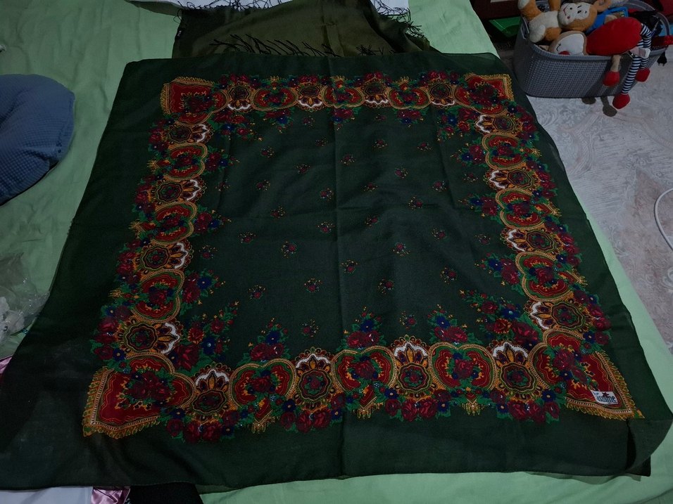 Bohem Çok Renkli Kadın Şal - Görsel 2