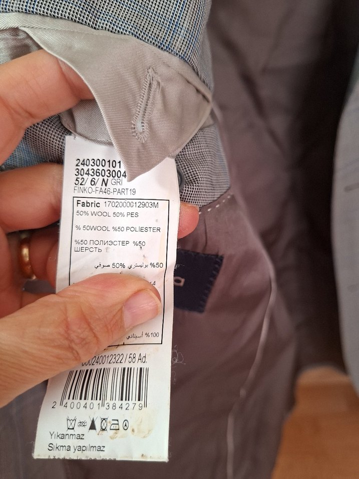 Gri Erkek Takım Elbise Ceket - Görsel 3