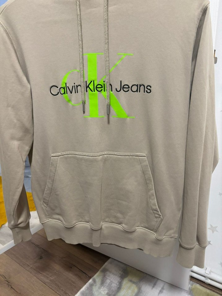 Calvin Klein Erkek Bej İpli Sweatshirt - Görsel 2