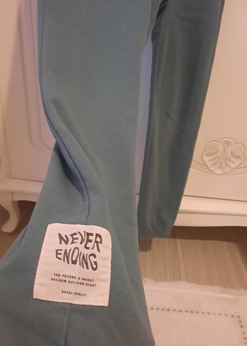 Mavi Rahat Kesim Kadın Eşofman Altı - Görsel 12