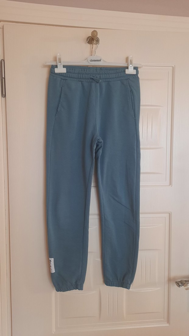 Mavi Rahat Kesim Kadın Eşofman Altı - Görsel 2