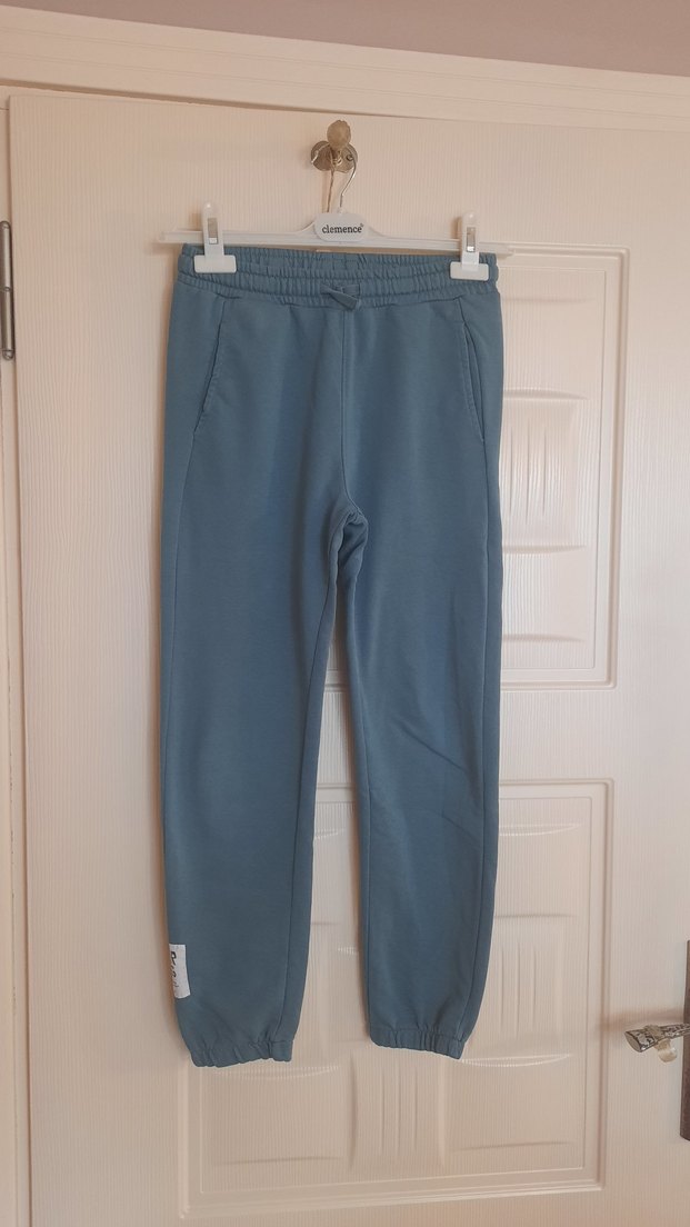 Mavi Rahat Kesim Kadın Eşofman Altı - Görsel 3