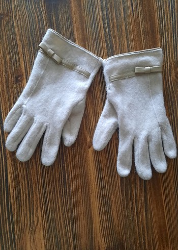 Gri Kuşaklı Sıcak Eldivenler kaşe - Görsel 2