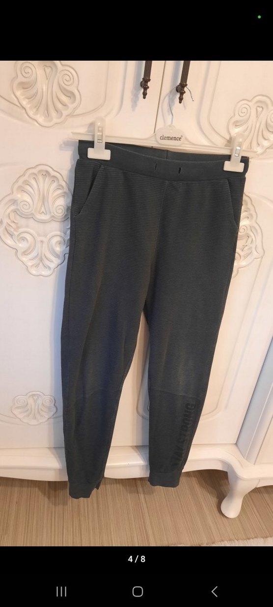 Gri Erkek Çocuk Rahat Kesim Eşofman Altı - Görsel 5