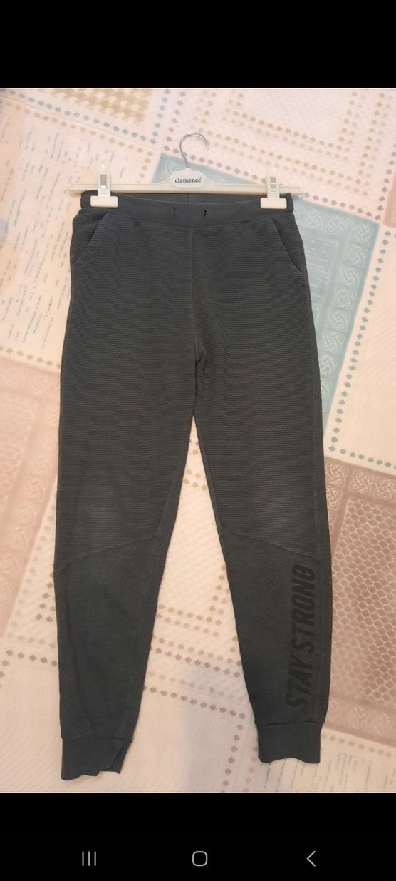 Gri Erkek Çocuk Rahat Kesim Eşofman Altı - Görsel 3