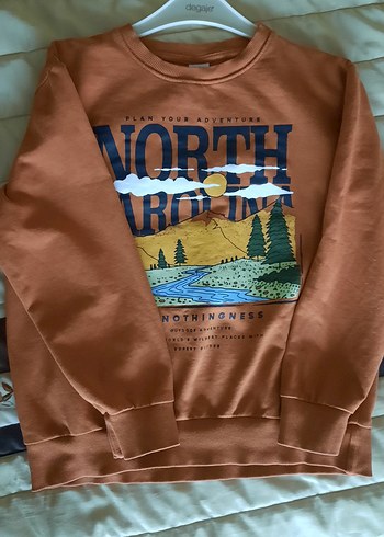 Kiremit rengi Erkek Çocuk Baskılı Sweatshirt - Görsel 5