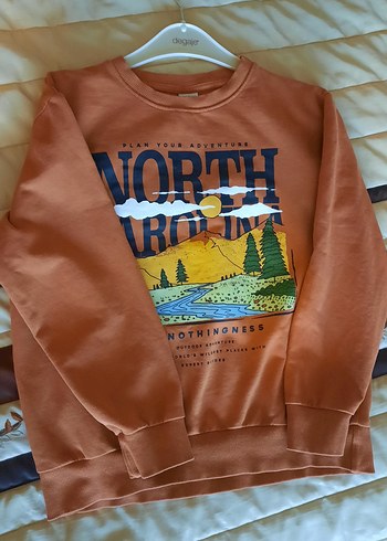 Kiremit rengi Erkek Çocuk Baskılı Sweatshirt - Görsel 3