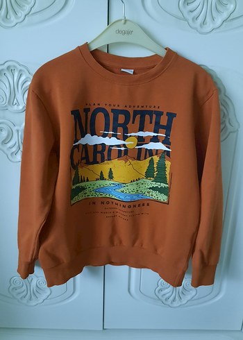 Kiremit rengi Erkek Çocuk Baskılı Sweatshirt - Görsel 7