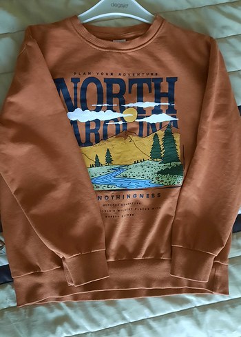 Kiremit rengi Erkek Çocuk Baskılı Sweatshirt - Görsel 6