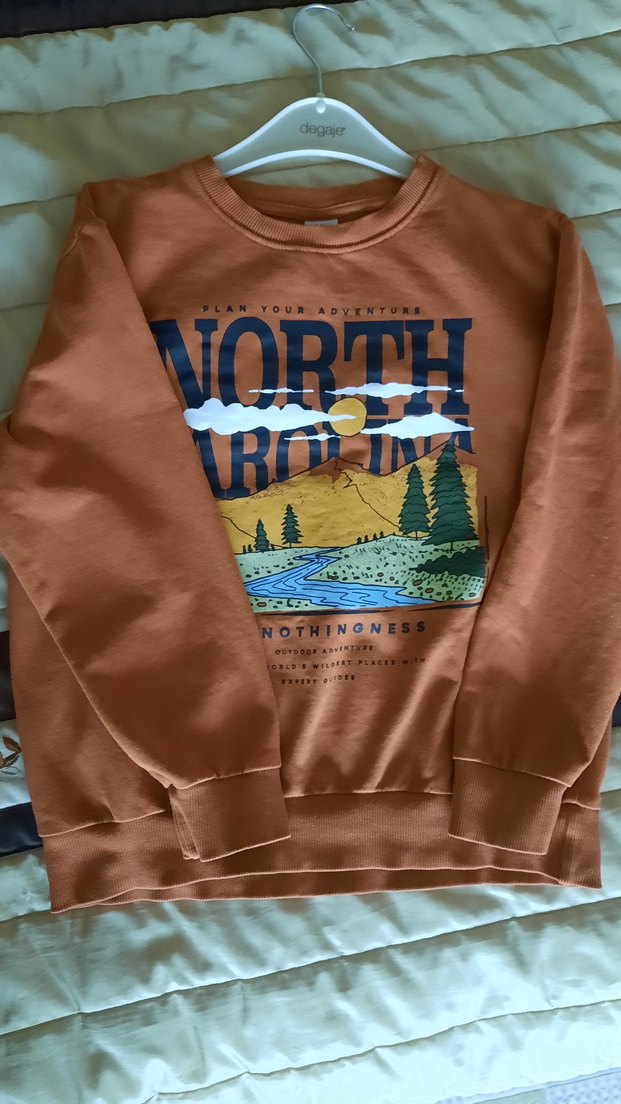 Kiremit rengi Erkek Çocuk Baskılı Sweatshirt - Görsel 5