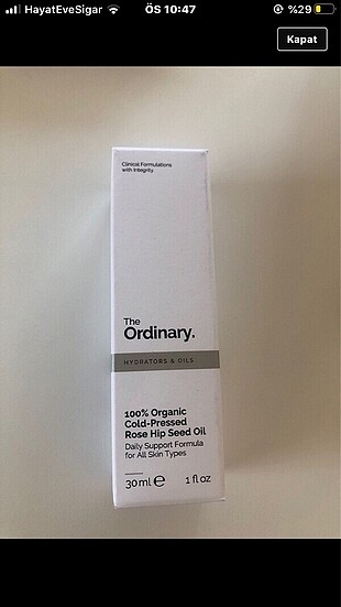 The ordinary rose hips sed oil