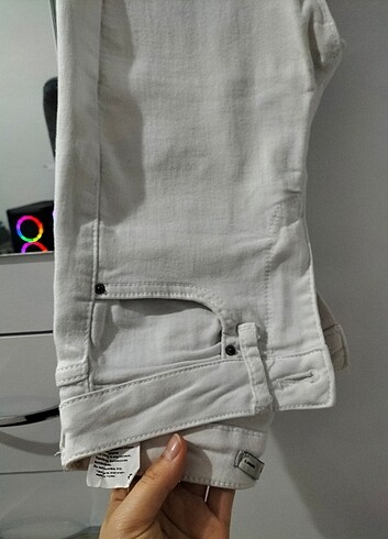 Addax Beyaz Jean pantolon 