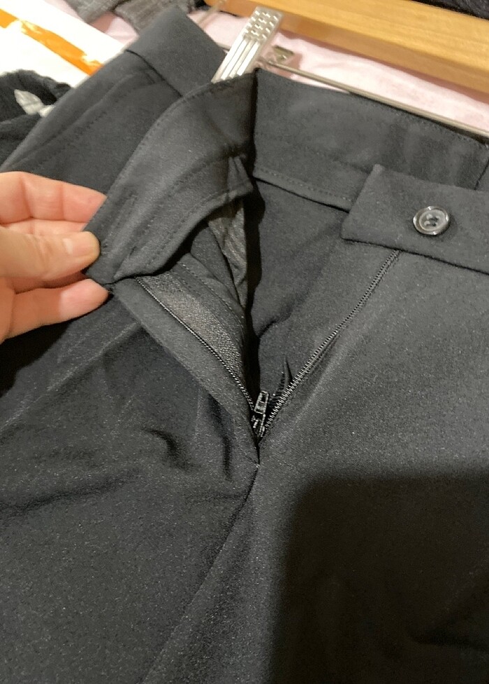 Siyah kumaş pantolon - Görsel 4