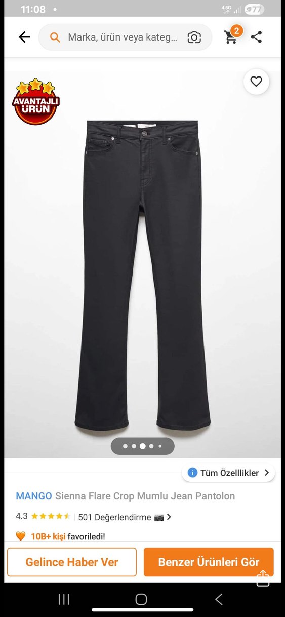 Mango flare mumlu pantolon - Görsel 5