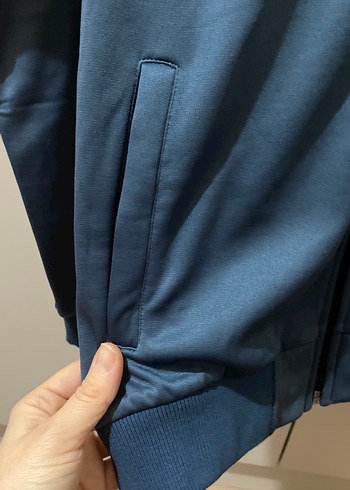 Erkek Lacivert Yüksek Yakalı Fermuarlı Sweatshirt - Görsel 6