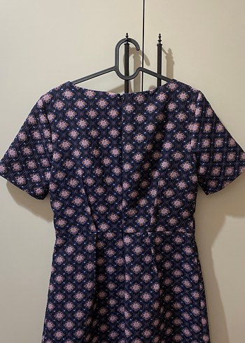 Mor Midi Boy Piliseli Kadın Elbise - Görsel 5