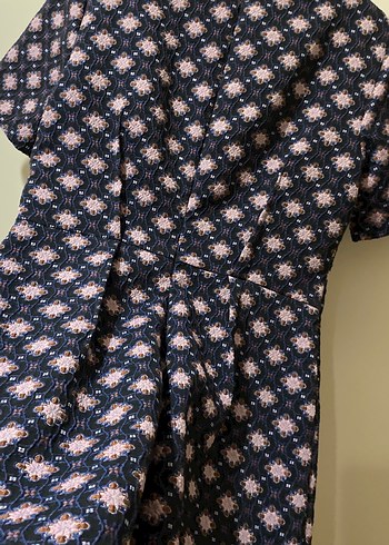 Mor Midi Boy Piliseli Kadın Elbise - Görsel 6