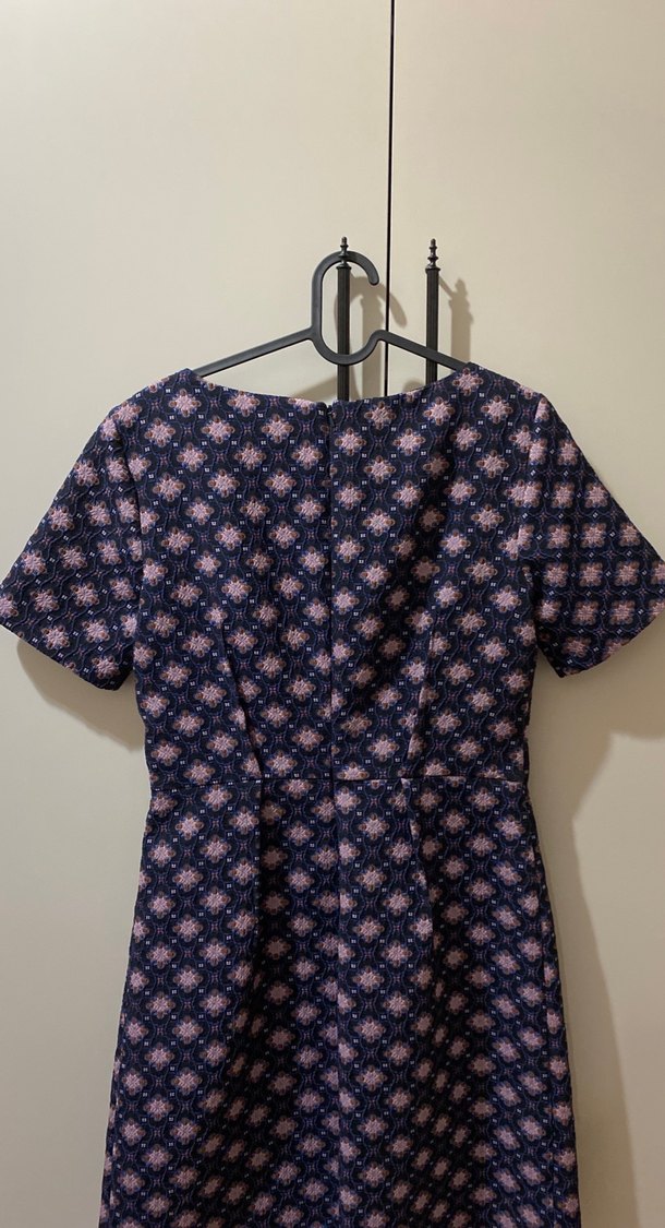 Mor Midi Boy Piliseli Kadın Elbise - Görsel 5