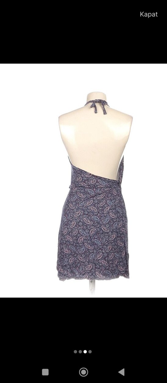 #Mor  Mini #plaj #Elbise - Görsel 3