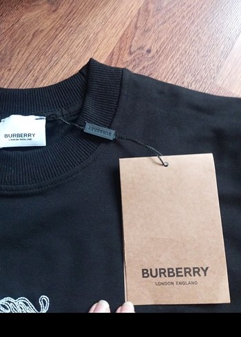 #Burberry nakış baskılı #Siyah #Erkek #Sweatshirt #y2k - Görsel 5