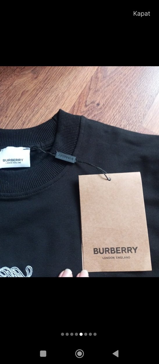 #Burberry nakış baskılı #Siyah #Erkek #Sweatshirt #y2k - Görsel 5
