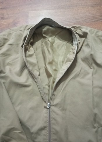 #Bej #Erkek Spor Fermuarlı #Ceket #yağmurluk - Görsel 3