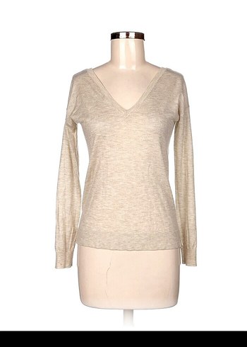 #Zara Bej V Yaka Kadın Kazak - Görsel 2