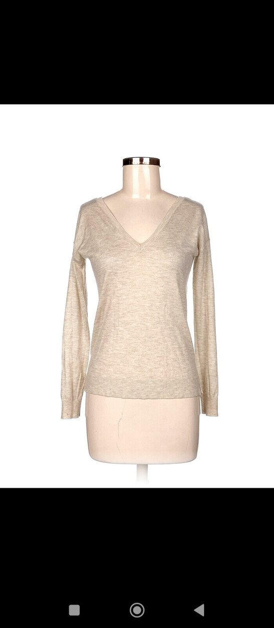 #Zara Bej V Yaka Kadın Kazak - Görsel 2