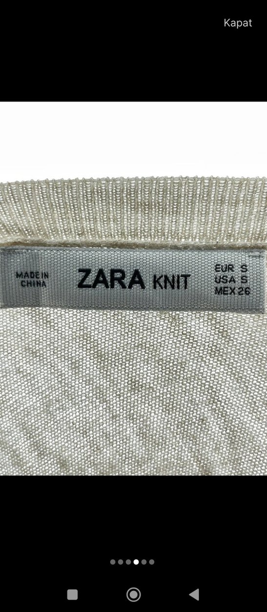 #Zara Bej V Yaka Kadın Kazak - Görsel 3