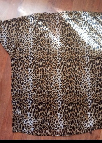 #Leopar Desenli Kahverengi pareo - Görsel 6