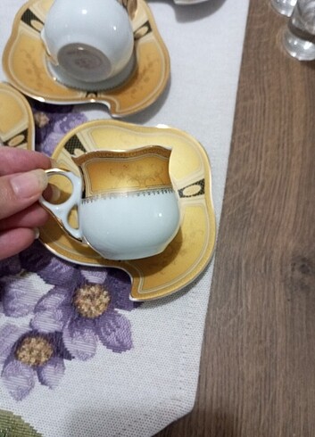  Beden altın Renk Türk kahvesi fincanı 6 lı 