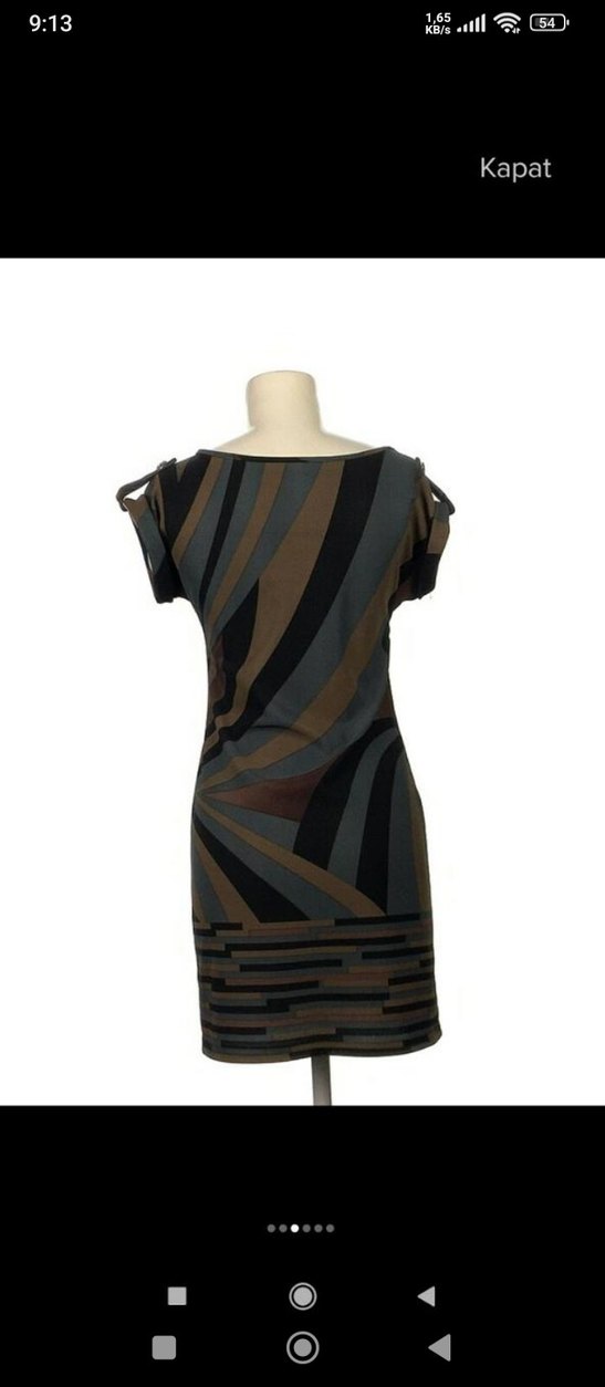 Kısa Kollu #Midi #Ofis #Elbisesi - Görsel 3