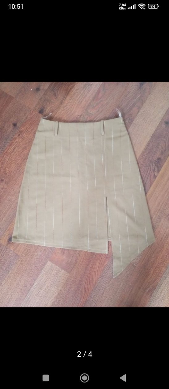 #Bej #yırtmaçlı #Etek - Görsel 2