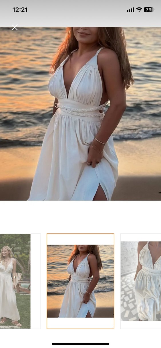 Beyaz Bohem Uzun elbise mısır piramit - Görsel 3