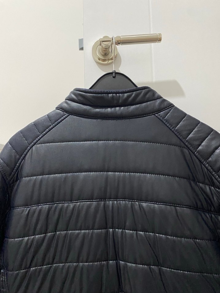 Erkek Siyah Polo Mont - Görsel 5