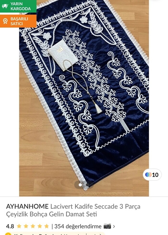 Damat seccade çeyiz bohça - Görsel 3