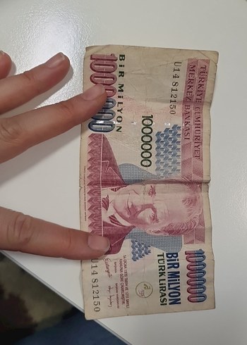 Altın Renkli 1 Milyon Türk Lirası Maket Para