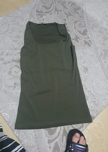 Haki Renkli Kadın Kolsuz Atlet