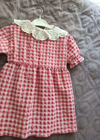 Zara Düğmeli, kısa kollu, bohem kız elbisesi