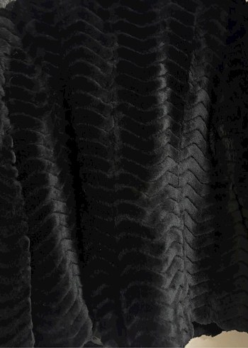 Kadın Siyah Kürk Detaylı Midi Ceket - Görsel 6