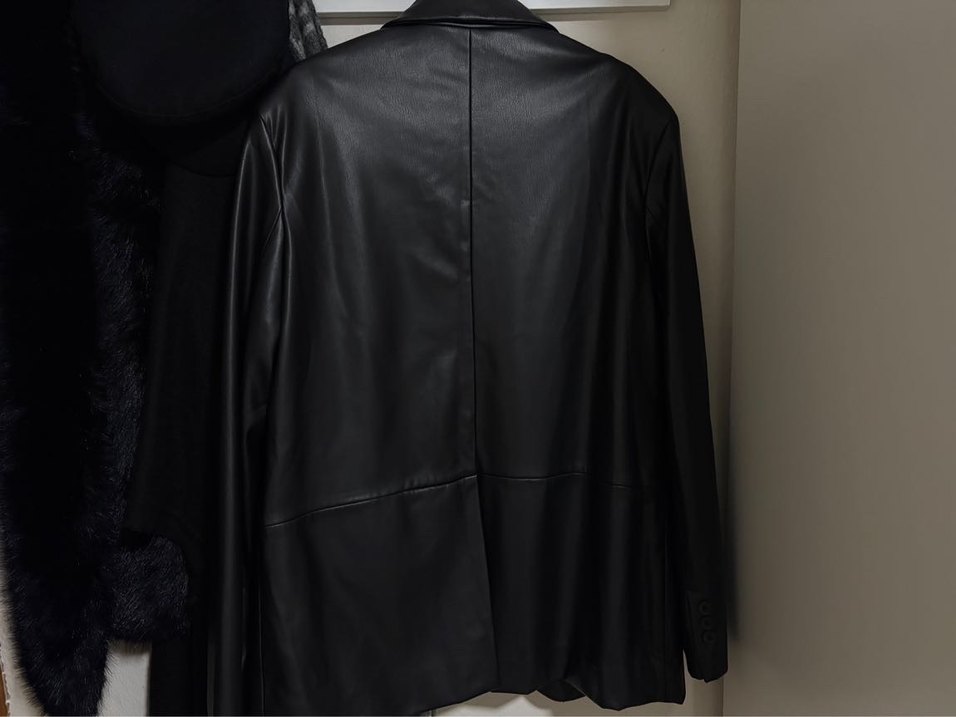 Bershka deri blazer ceket - Görsel 4
