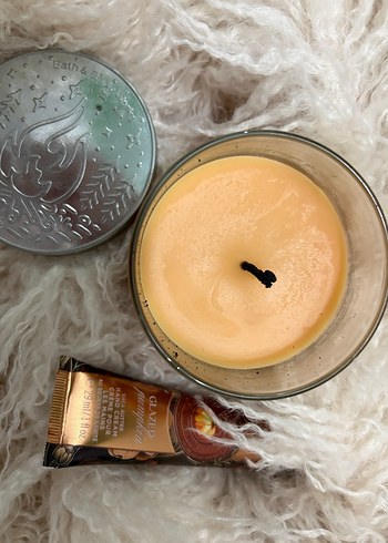 Bath & Body Works El Kremi ve Mum Seti - Görsel 4